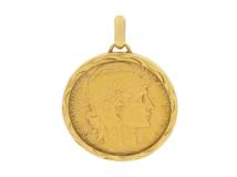 JEWELRY　貴金属・宝石　コイン　ペンダント　金貨　ゴールド　K18/K21.6　7.3g（2120500248318 ）【200】