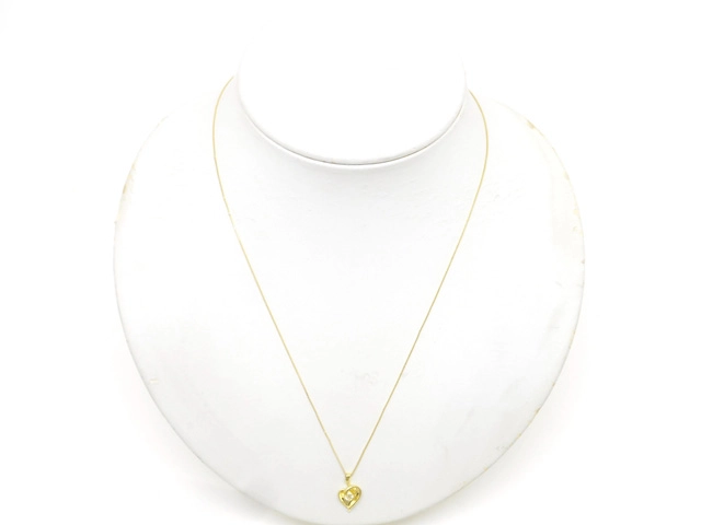 JEWELRY　貴金属・宝石　ネックレス　イエローゴールド　K18　ダイヤモンド　2.6g（2120700019602）【200】