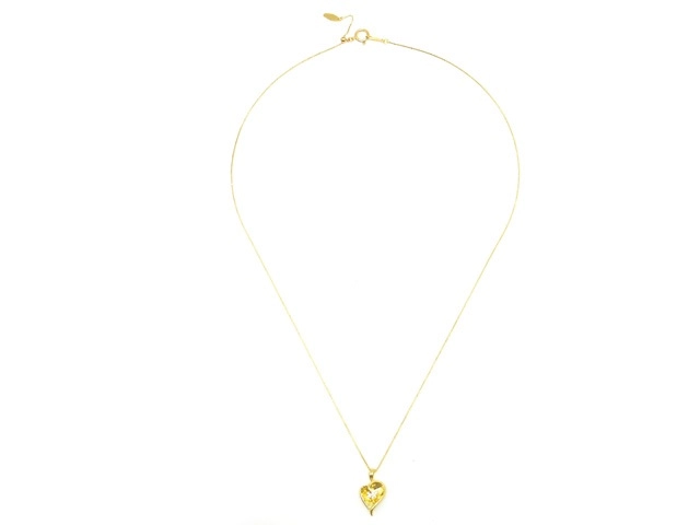 JEWELRY　貴金属・宝石　ネックレス　イエローゴールド　K18　ダイヤモンド　2.6g（2120700019602）【200】