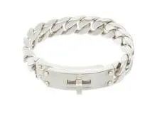 HERMES　エルメス　ケリーグルメット　ブレスレット　GM　シルバー　SV　72.2g　H120432（2143200611176）【200】