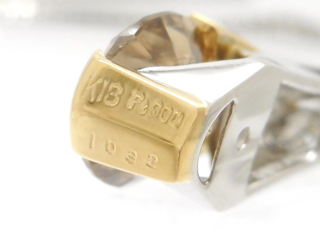JEWELRY　貴金属・宝石　ネックレス　K18　ゴールド　プラチナ　PT850/PT900　ブラウンダイヤモンド　4.3g（2143000731234）【200】