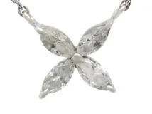 JEWELRY　ジュエリー　貴金属・宝石　ダイヤモンドネックレス　WG　ホワイトゴールド　約2.1g　2143700187218【200】
