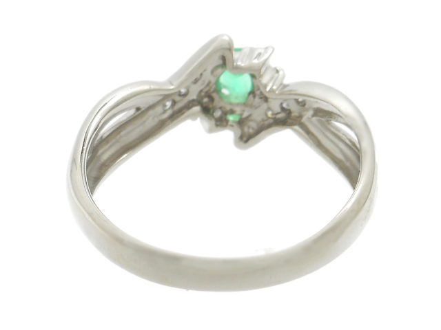 JEWELRY 貴金属・宝石 リング プラチナ PT900 エメラルド ダイヤモンド
