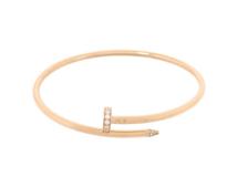 Cartier　カルティエ　ジュストアンクル ブレスレット　ピンクゴールド　PG　ダイヤモンド　スモールモデル　9.3g　（2147100565737）【200】