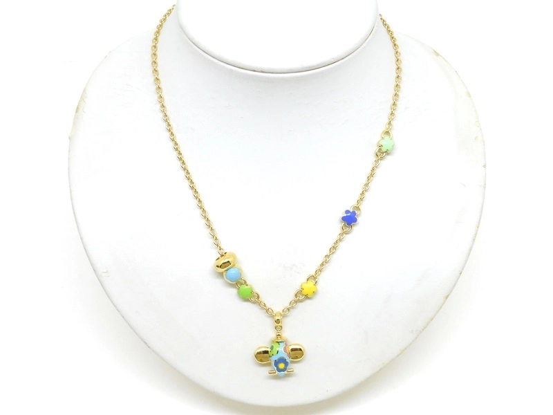 Ponte Vecchio　ポンテヴェキオ　ネックレス　K18　ゴールド　エナメル　飛行機　27.8g　2143700205646　【200】