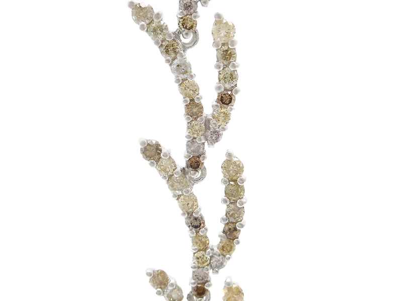 JEWELRY　ダイヤモンド　ネックレス　ブラウンダイヤ　K18WG　ホワイトゴールド　D14.50ct　36.8g　2120500196565　【200】