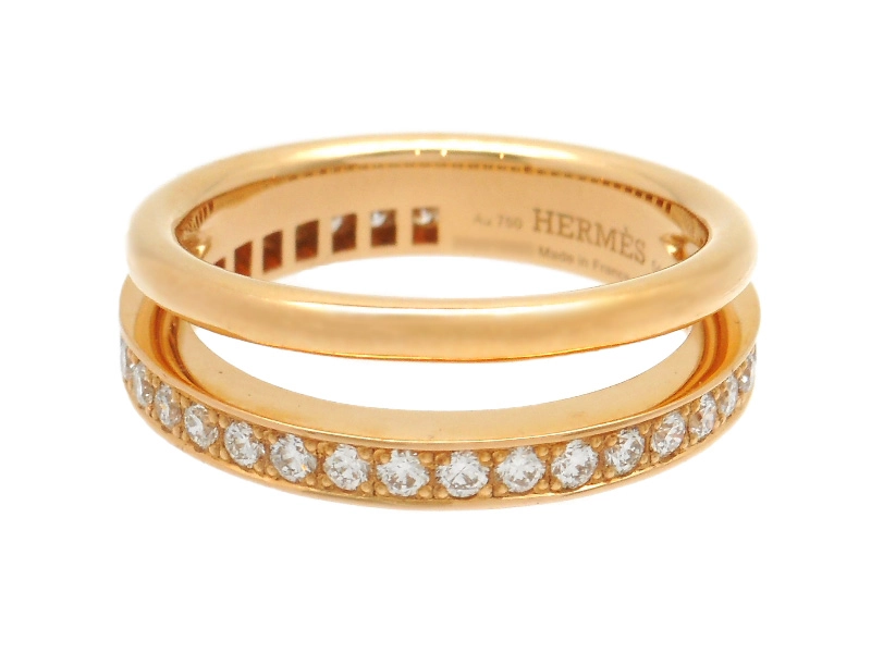 HERMES　エルメス　グランジュテリング　ダイヤモンド　PG　ピンクゴールド　54号　6.9g　2147300406823　【200】