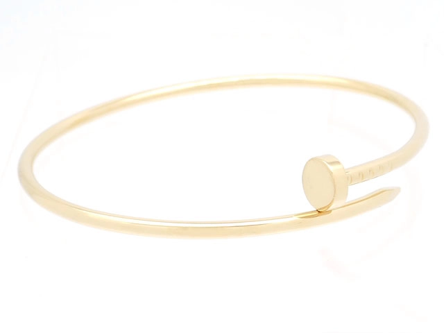 Cartier　カルティエ　ジュストアンクル　ブレスレット　YG　イエローゴールド　9.4g　17号　2143000659453　【200】