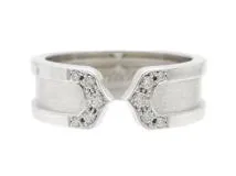 カルティエ 指輪 リング C2 51 約11号 ダイヤモンド Au750 K18WG ホワイトゴールド 約7.4g アクセサリー ジュエリー レディース 女性 小物 Cartier jewelry Accessories ring