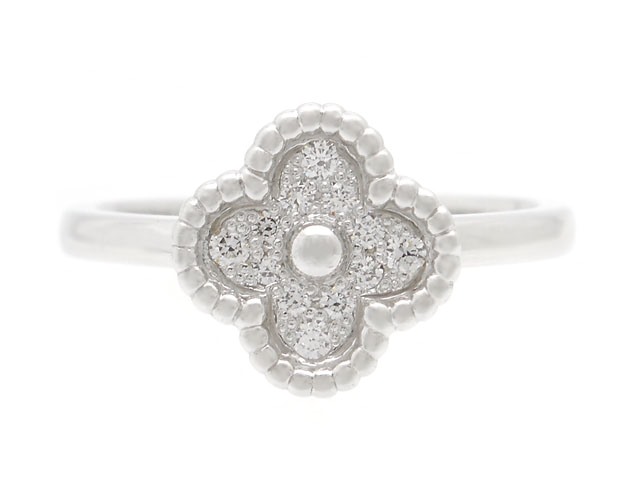 ヴァンクリーフ&アーペル　スウィートアルハンブラリング ダイヤモンド#48指輪 楽天市場】値下げ ヴァンクリーフ&アーペル K18WG スウィート