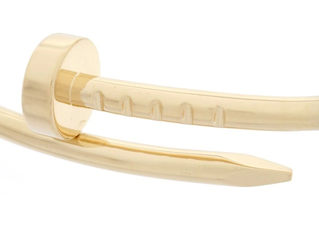 Cartier　カルティエ　ジュストアンクル　ブレスレット　YG　イエローゴールド　9.4g　17号　2143000659453　【200】