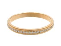 Cartier　カルティエ　ダムールバンドリング　指輪　ピンクゴールド　PG　ダイヤモンド　1.8g　51号（2120000352959）【200】