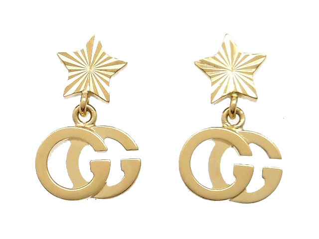 GUCCI グッチ 貴金属・宝石 ピアス　GGランニングピアス YG イエローゴールド 1.9g （2147100356724） 【200】