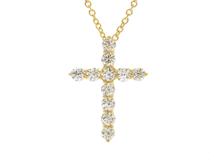 TIFFANY＆CO　ティファニー　スモールクロス　ネックレス　YG　イエローゴールド　Ｄ　ダイヤモンド　2.6ｇ　【200】