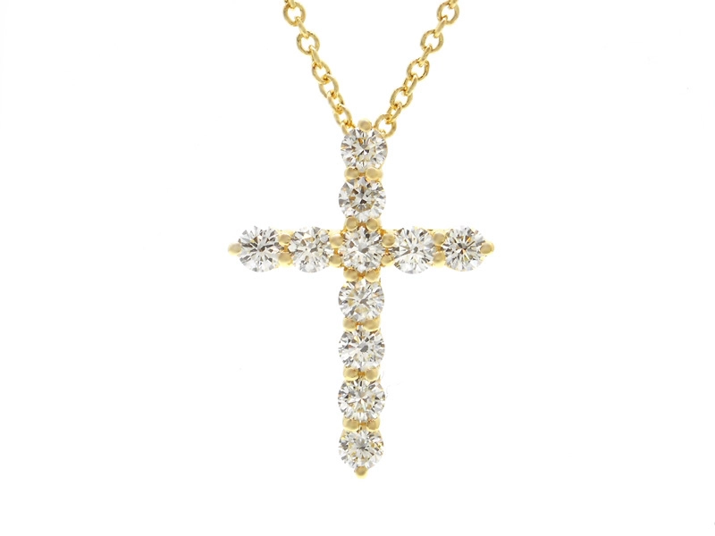TIFFANY＆CO ティファニー スモールクロス ネックレス YG
