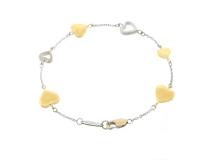 TIFFANY＆CO　ティファニー　マルチハートブレスレット　YG　イエローゴールド　WG　ホワイトゴールド　7.4g　2120000311222【200】