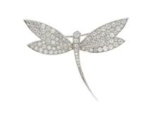 Van Cleef & Arpels　ヴァンクリーフ&アーペル　ミニダフネブローチ　WG　ホワイトゴールド　ダイヤモンド　9.1g　2143000730770　【200】