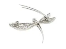 Van Cleef & Arpels　ヴァンクリーフ&アーペル　ミニダフネブローチ　WG　ホワイトゴールド　ダイヤモンド　9.1g　2143000730770　【200】