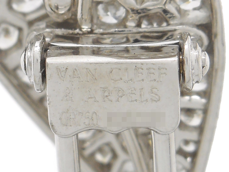 Van Cleef & Arpels ヴァンクリーフ&アーペル ミニダフネブローチ WG ホワイトゴールド ダイヤモンド 9.1g 2143000730770 【200】