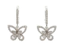 GRAFF　グラフ　バタフライシルエットドロップピアス　ピアス　WG　ホワイトゴールド　ダイヤモンド　5.0g　RGE1617　2143200634847　【200】