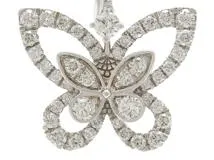 GRAFF　グラフ　バタフライシルエットドロップピアス　ピアス　WG　ホワイトゴールド　ダイヤモンド　5.0g　RGE1617　2143200634847　【200】