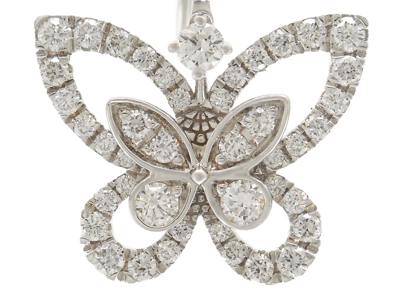 GRAFF　グラフ　バタフライシルエットドロップピアス　ピアス　WG　ホワイトゴールド　ダイヤモンド　5.0g　RGE1617　2143200634847　【200】