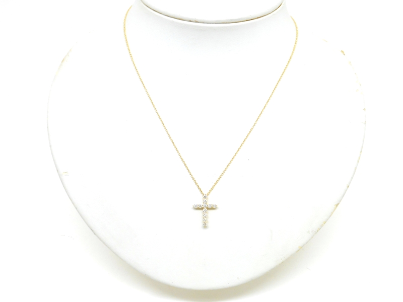 TIFFANY＆CO ティファニー スモールクロス ネックレス YG