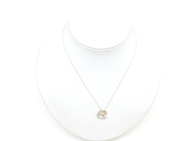 tiffanyオープンハートシルバーゴールドネックレス TIFFANY＆CO ティファニー オープンハートネックレス SV