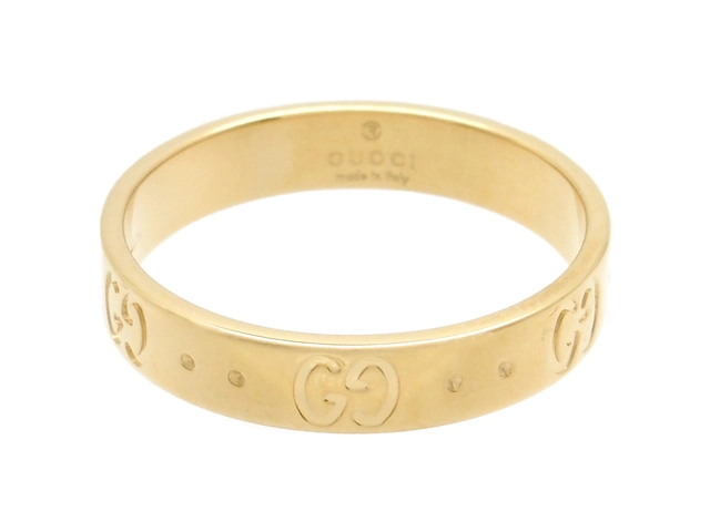 GUCCI グッチ アイコン リング 指輪 イエローゴールド YG 4.4g