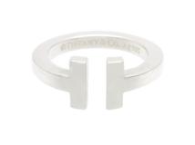 TIFFANY&CO ティファニー　Tスクエアリング　SV　シルバー　4.2ｇ　8号　2181000002268　【中古】【大黒屋】【200】