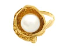 JEWELRY　貴金属・宝石　パールリング　指輪　K18　ゴールド　あこや真珠　13号 【200】