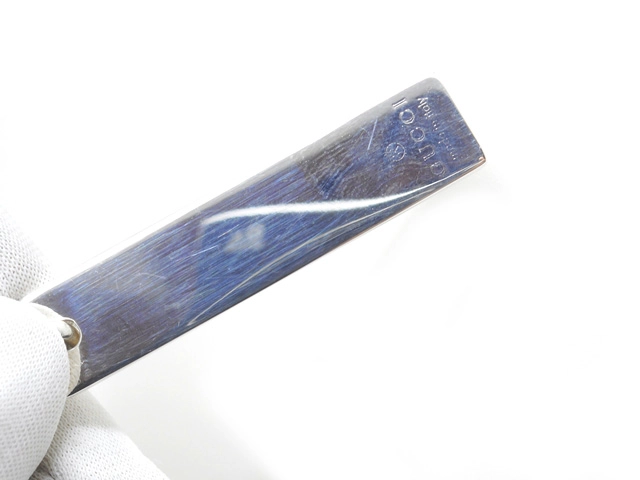 GUCCI　グッチ　ロゴプレート ネックレス　シルバー　SV　ダブル ボールチェーン　23.3g（2141300460885）【200】