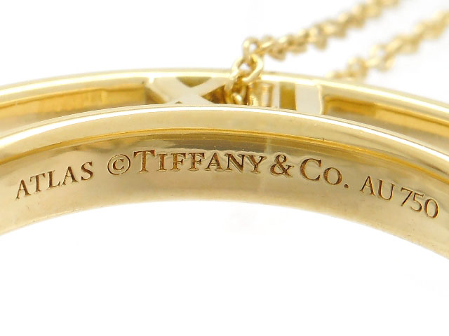 ティファニー Tiffany & Co. ネックレス アトラス オープン ラージ サークル K18YG