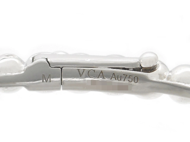 Van Cleef & Arpels ヴァンクリーフ&アーペル ペルレゴールドパール ブレスレット ミディアム ホワイトゴールド WG 20.7g (2143700203697)【200】