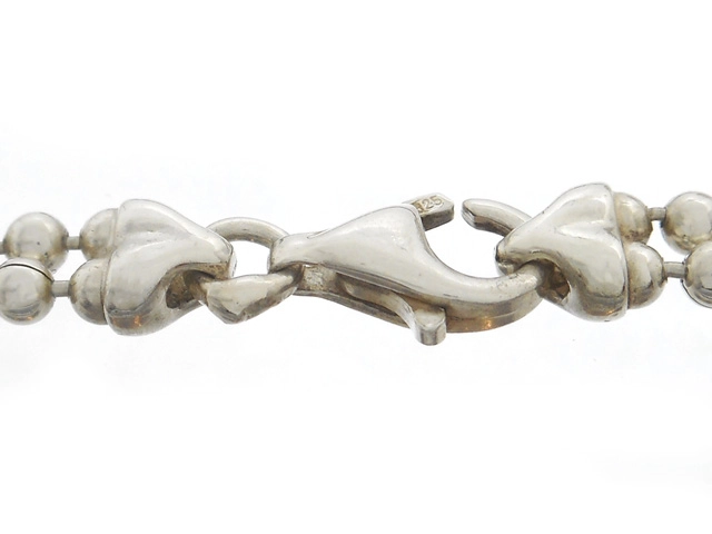 GUCCI　グッチ　ロゴプレート ネックレス　シルバー　SV　ダブル ボールチェーン　23.3g（2141300460885）【200】