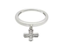 JEWELRY　ジュエリー　K18ホワイトゴールド　ダイヤモンド　リング　1.9g　7号　2141100623763　【中古】【大黒屋】【200】