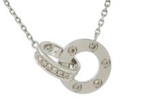 JEWELRY　貴金属・宝石　ネックレス　K18WG　ホワイトゴールド　D　ダイヤモンド　0.303ct　6.9g 【200】
