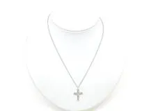 JEWELRY　貴金属・宝石　ダイヤネックレス　PT850　プラチナ　ダイヤモンド　7.3g　クロス　十字架　（2143400195926）【200】