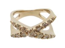 KASHIKEY　カシケイ　ネイキッド 　リング　指輪　ブラウンゴールド　ブラウンダイヤモンド　1.00ct 　7.7g　12号　BD073