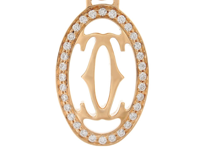 ゴールド ダブルCロゴ ネックレス Cartier】ダブル C ドゥ カルティエ ロゴ ネックレス 送料込み