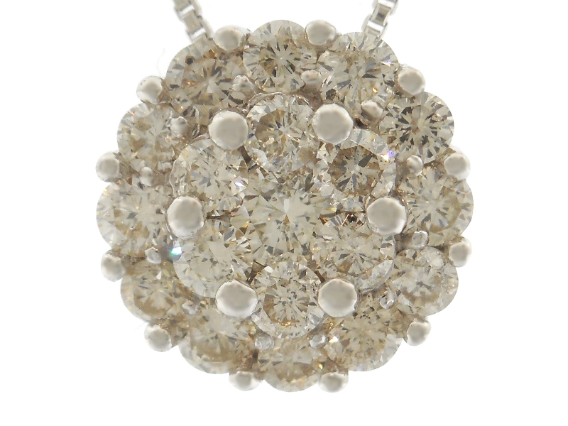 JEWELRY　貴金属・宝石　ダイヤモンドネックレス　WG　ホワイトゴールド　D1.00ct　4.1g　パヴェダイヤ　2147100577549　【200】