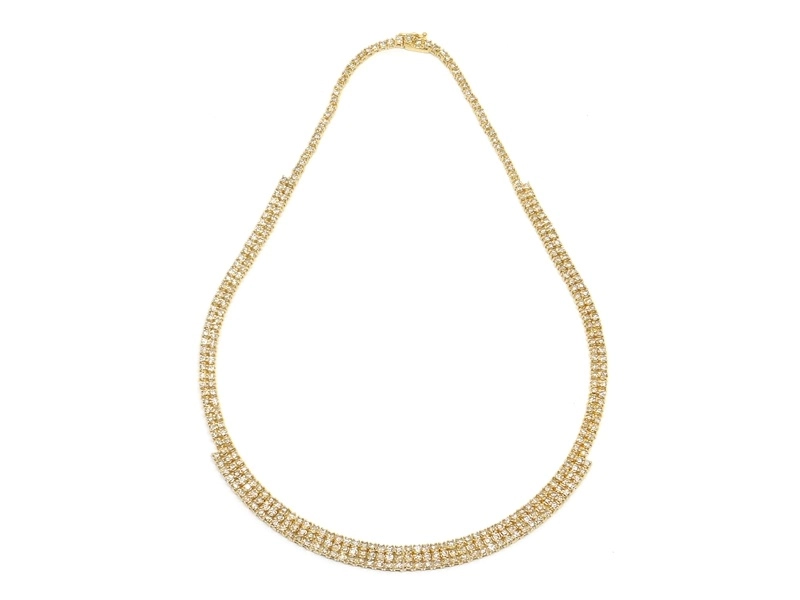 JEWELRY 貴金属・宝石 ダイヤモンドネックレス K18 ゴールド D11.0ct 33.9g 2143700205615 【200】