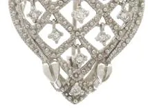 JEWELRY　貴金属・宝石　ブローチ　フクロウ　K18WG　ホワイトゴールド　D　ダイヤモンド　0.21ct　7.5g　2146000413520　【200】