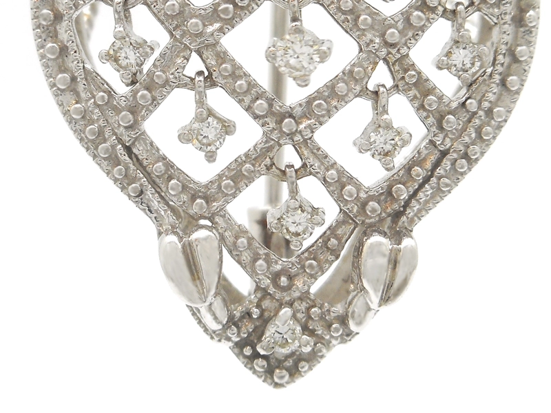 JEWELRY　貴金属・宝石　ブローチ　フクロウ　K18WG　ホワイトゴールド　D　ダイヤモンド　0.21ct　7.5g　2146000413520　【200】