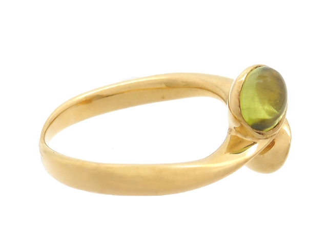 4℃　ヨンドシー　リング　指輪　K18　ゴールド　ムーンストーン　MNS　ペリドット　PR　3.3g　8号　（2120000322280）【200】