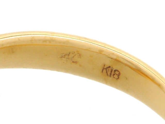 4℃　ヨンドシー　リング　指輪　K18　ゴールド　ムーンストーン　MNS　ペリドット　PR　3.3g　8号　（2120000322280）【200】