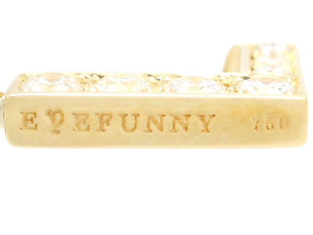 EYEFUNNY　アイファニー　貴金属･宝石　アルファベットL　ペンダントトップ　YG　イエローゴールド　ダイヤモンド　1.2g　 2143200451727　【200】