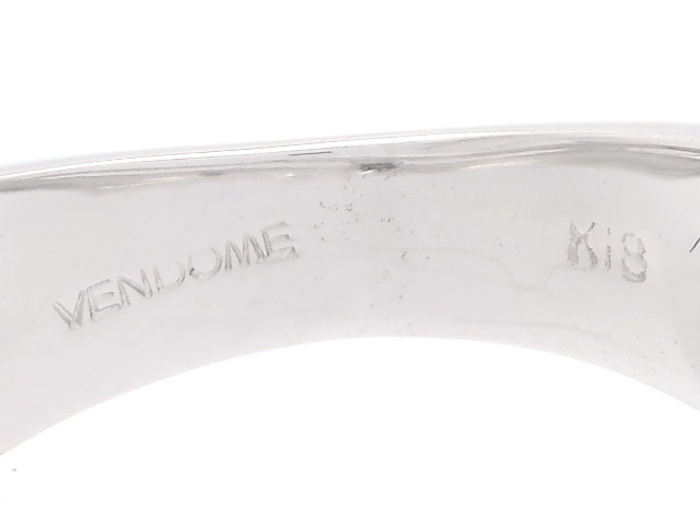 希少品　ヴァンドームK18WG ダイヤモンド星型デザイン　総量4.6g 13号 希少品 ヴァンドームK18WG ダイヤモンド星型デザイン 総量4.6g