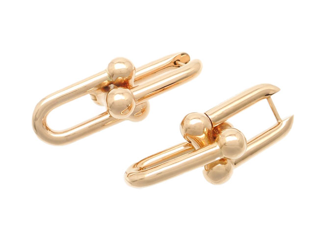 TIFFANY＆CO ティファニー ハードウェア ラージリンク ピアス PG