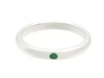 極美品 オールドティファニー スタッキングバンド エメラルド 12号 シルバー TIFFANY&Co. ［銀座店］TIFFANY&Co. ティファニー SV925